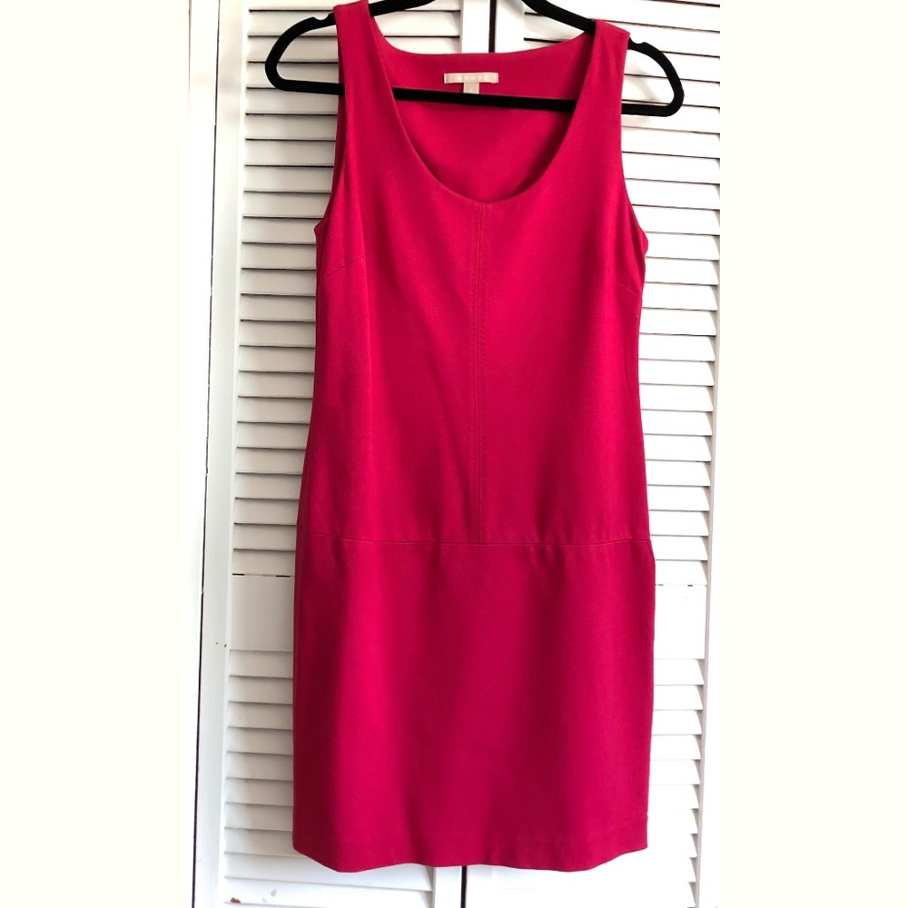 Banana Republic Sleeveless Scoop Neck Low Drop Waist Red Workwear Shift Dress 6
